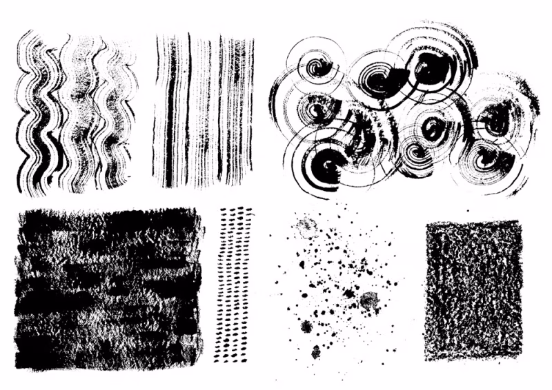 creation de textures gouache noire